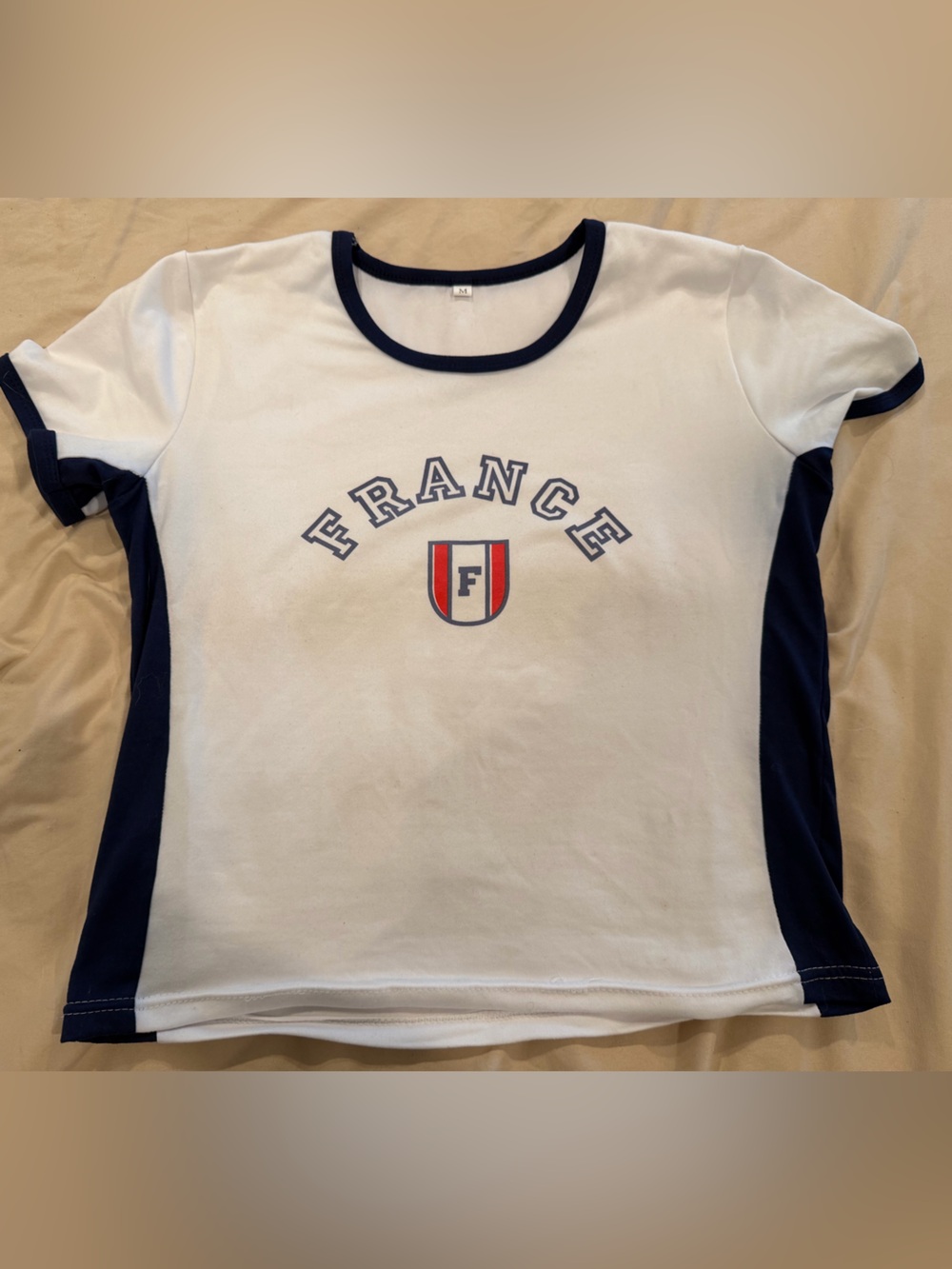 France Graphic Tee - White & Navy